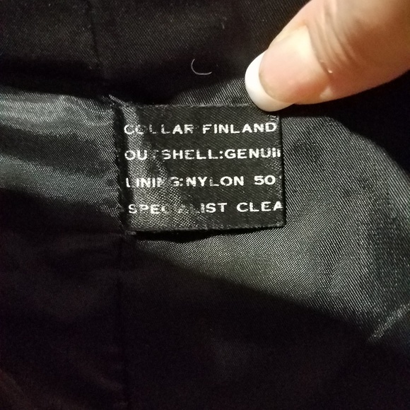 Fox Fur Collared Genuine Leather Coat - Picture 4 of 8